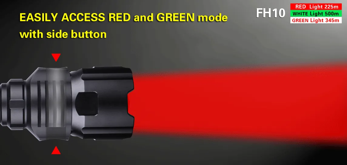 Klarus FH10 CREE XP-L HI V3 LED 3 Colors Flashlight - 700 Lumens
