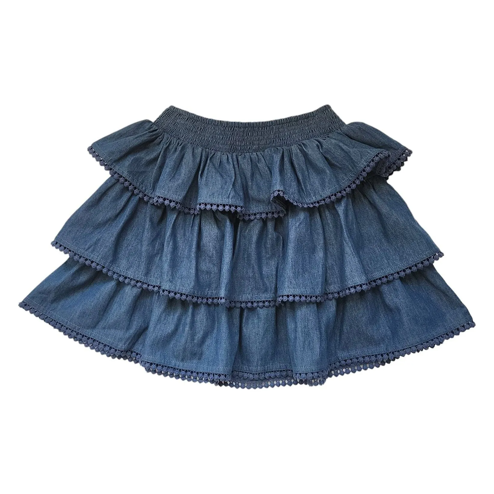Lee Ruffle Skirt-Denim