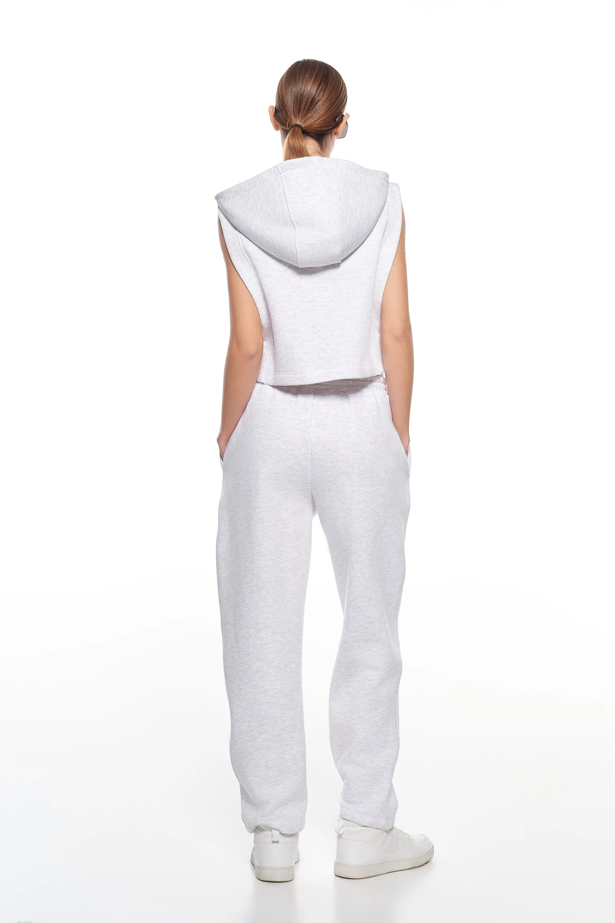 Light melange Sleeveless gilet