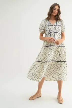 Loved By You Tiered Midi Dress