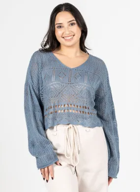 L/S Knit Boho Top