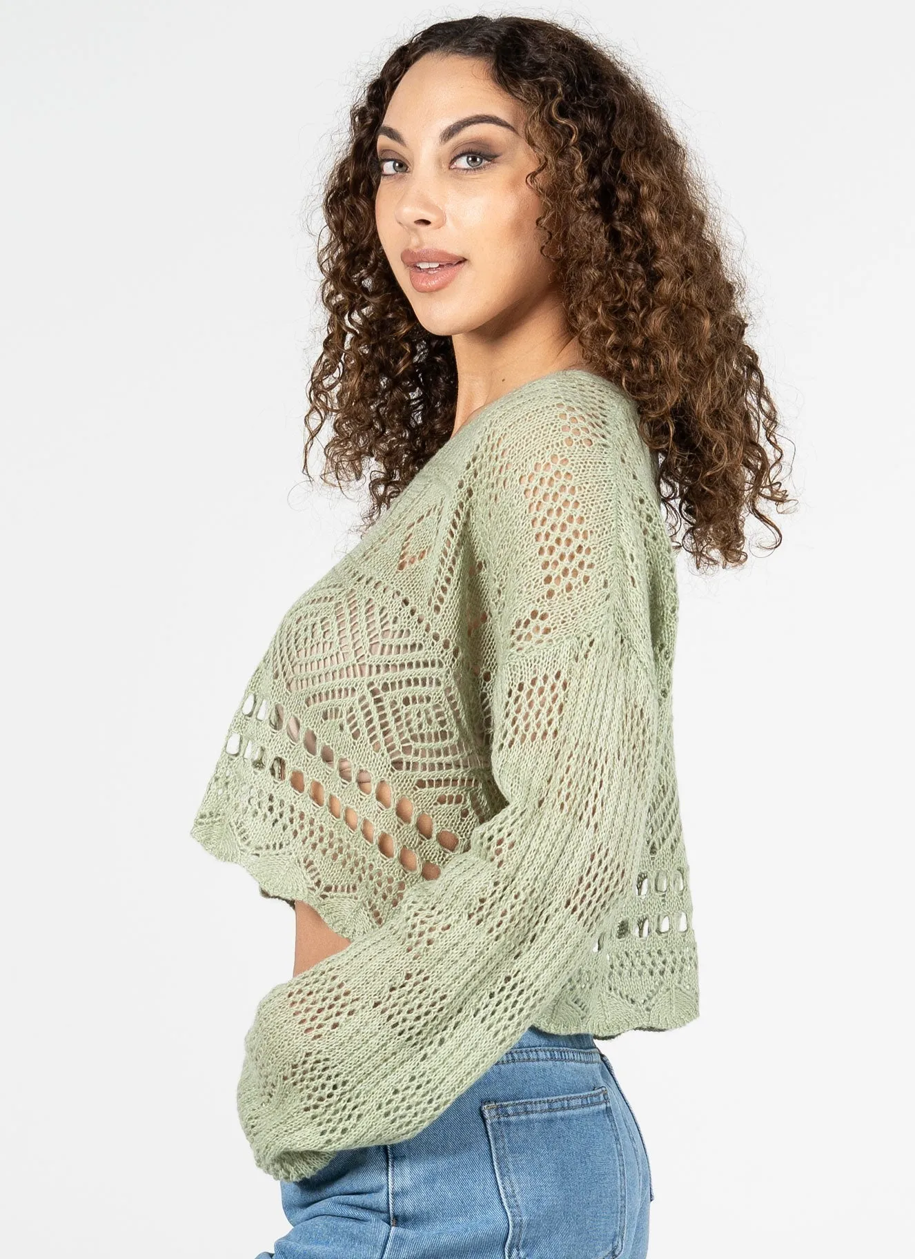 L/S Knit Boho Top