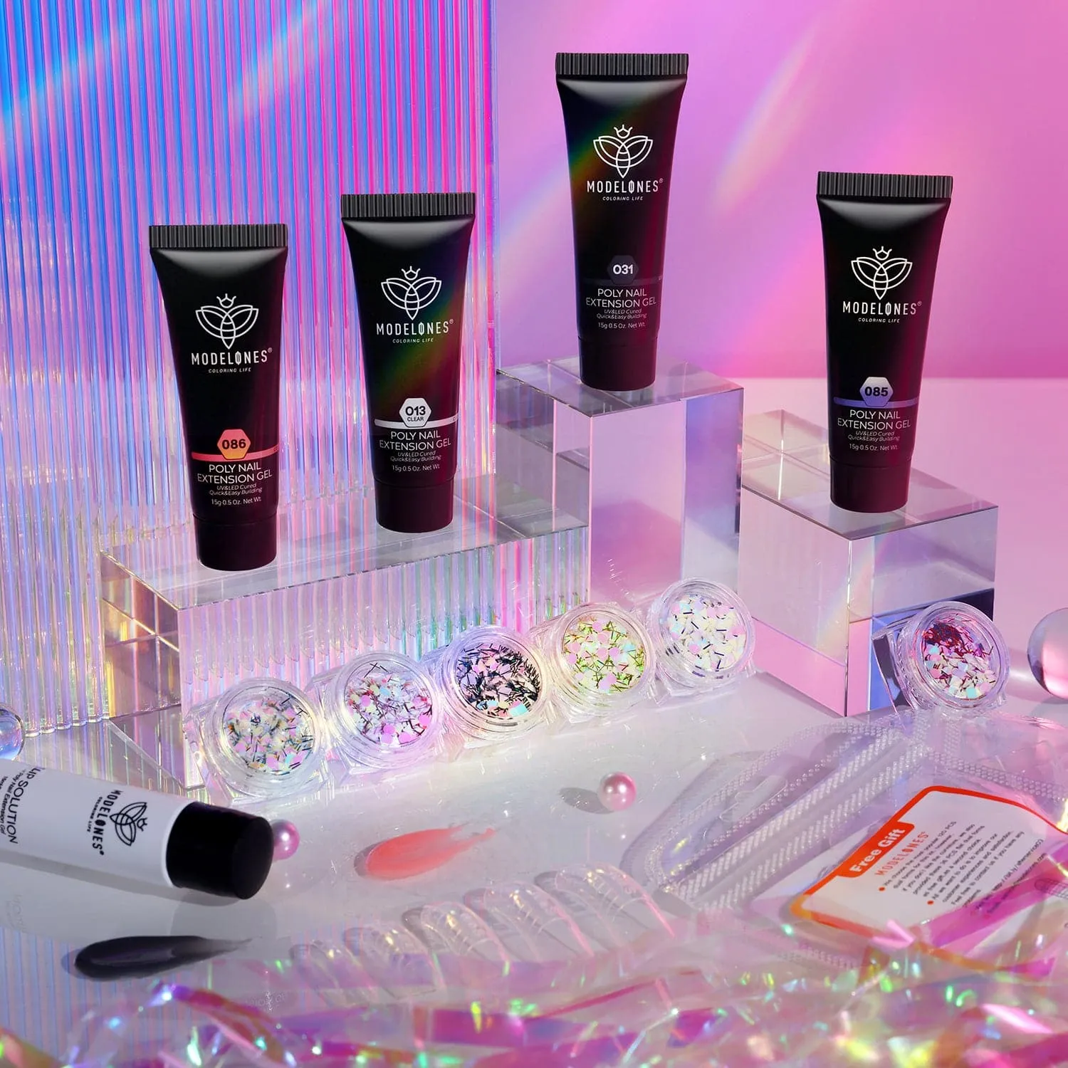 Luminous Witch - 4 Colors Poly Nail Gel Kit