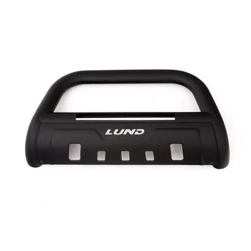 Lund 47121208 - 3.5" Black Steel Bull Bar with Integrated LED Light Bar and with skid plate for Ram 1500 19-22