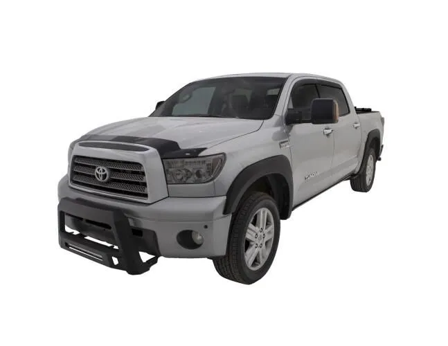 Lund 86521209 - Revolution Black Steel Bull Bar with Integrated LED Light Bar and without skid plate for Toyota Tundra 07-22