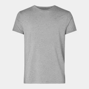 Lysegrå bambus crew neck T-shirt