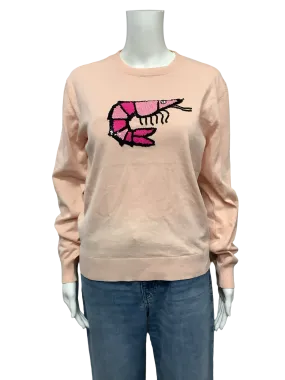 Markus Lupfer Women's Crew Neck Graphic Design Sweater Pink