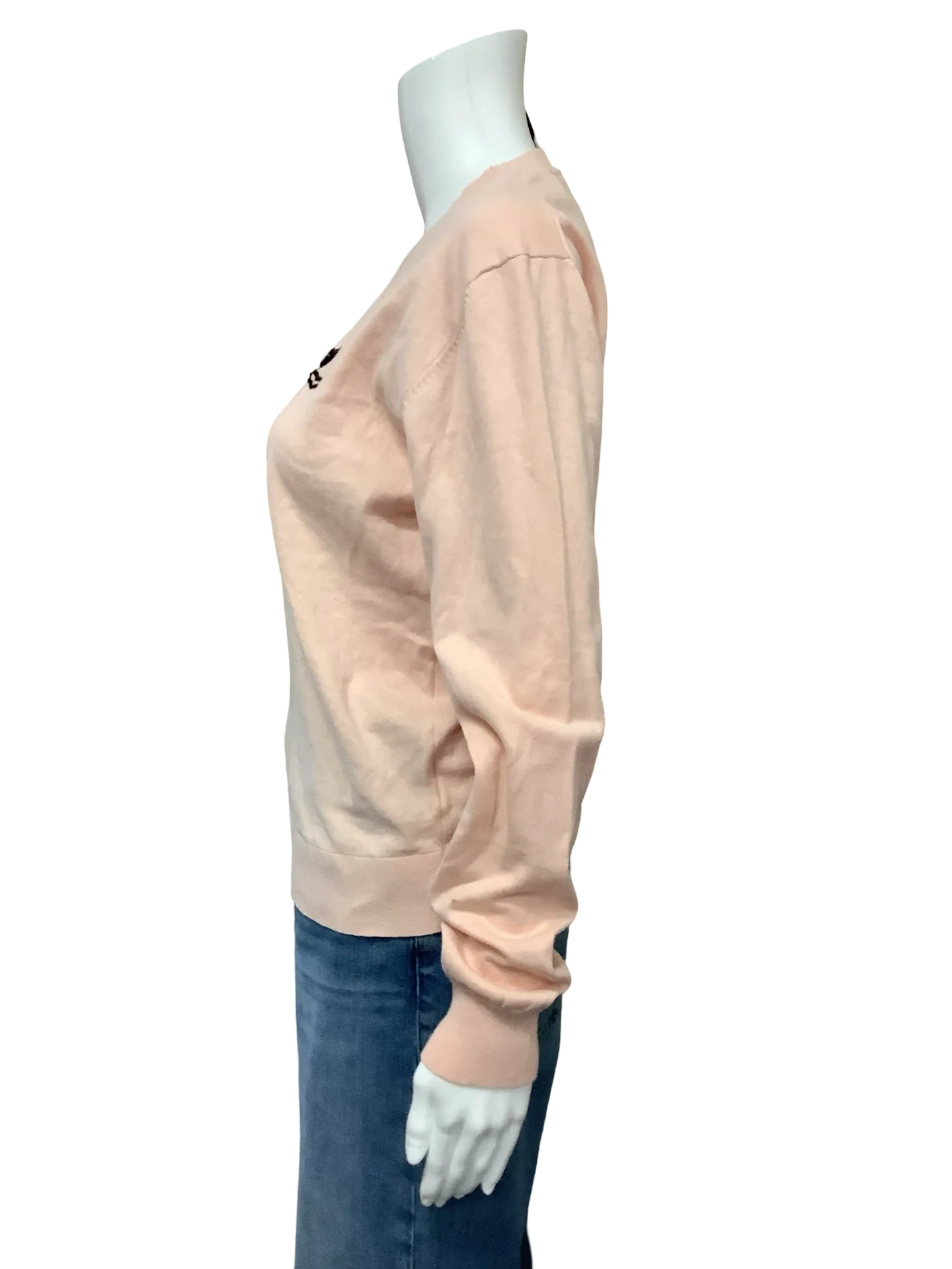 Markus Lupfer Women's Crew Neck Graphic Design Sweater Pink