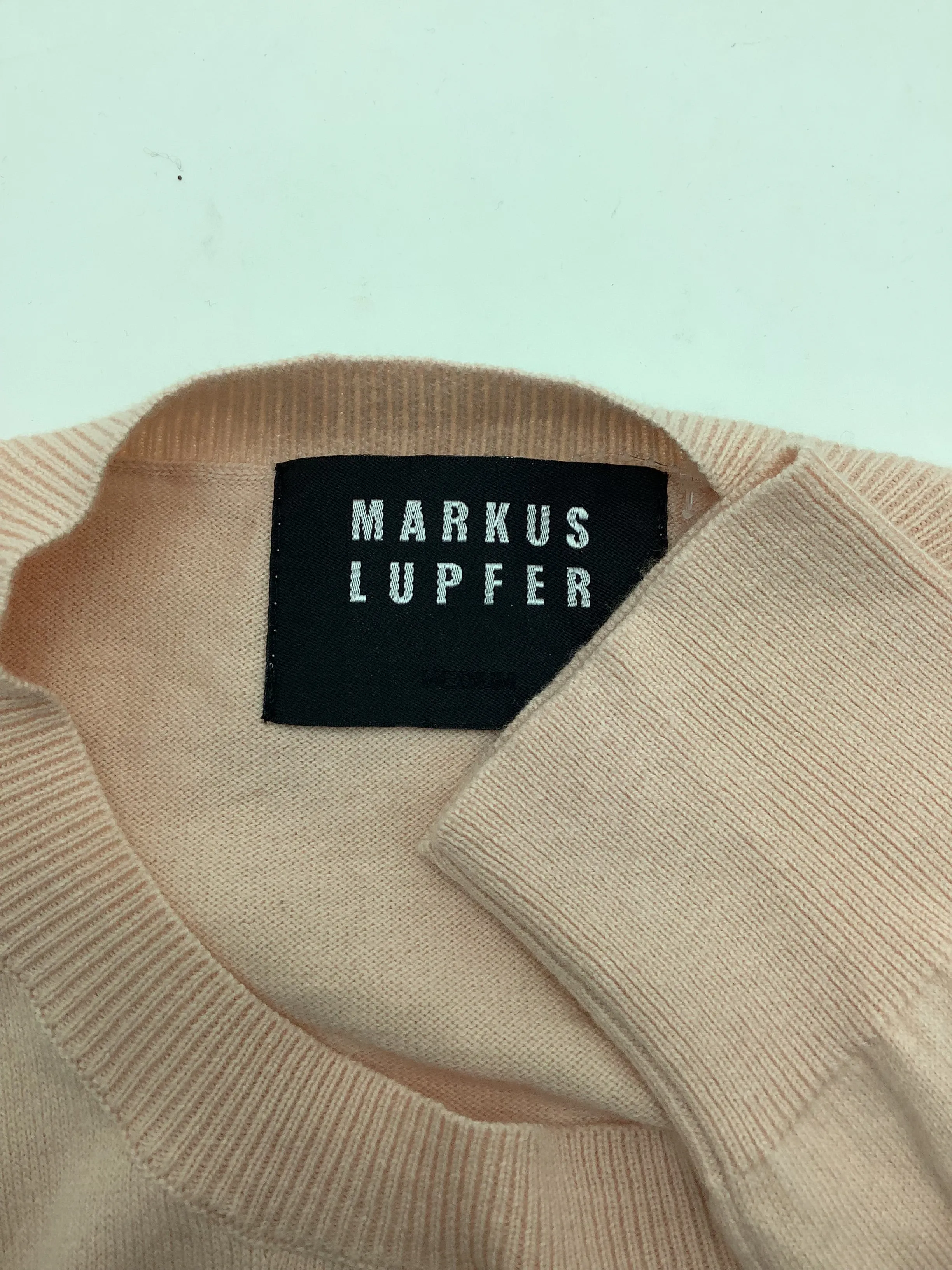 Markus Lupfer Women's Crew Neck Graphic Design Sweater Pink