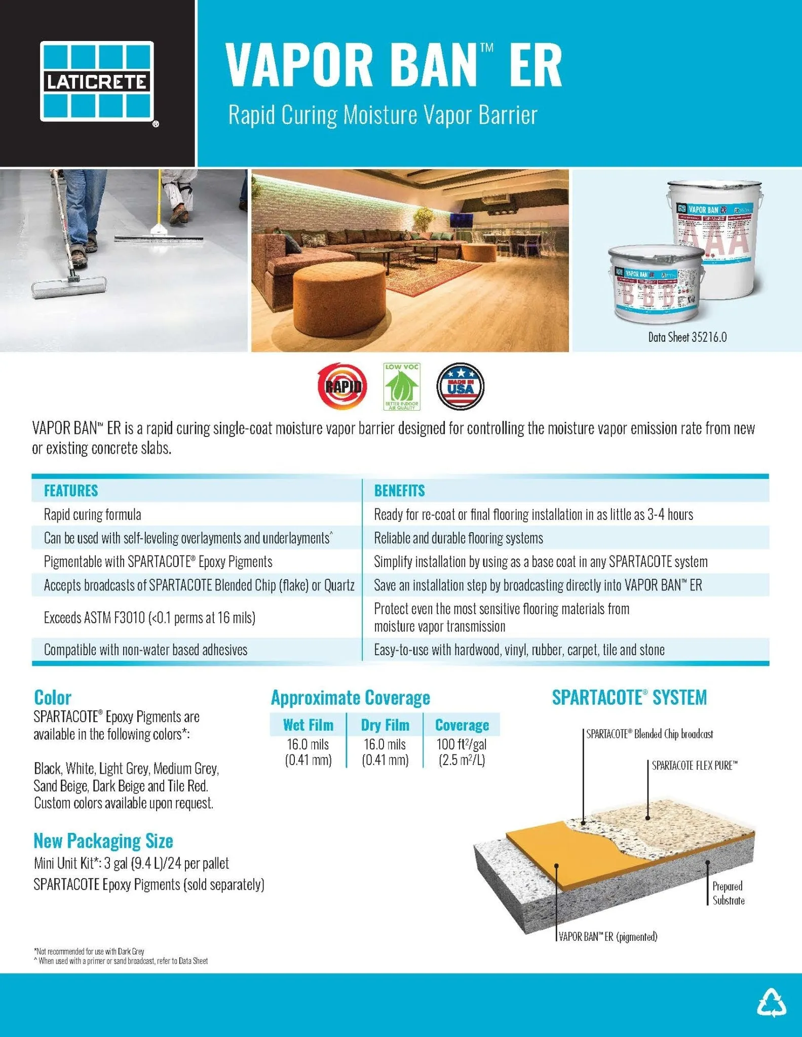 Moisture Vapor Barrier Rapid Cure - VAPOR BAN™ ER 3 Gal. Kit
