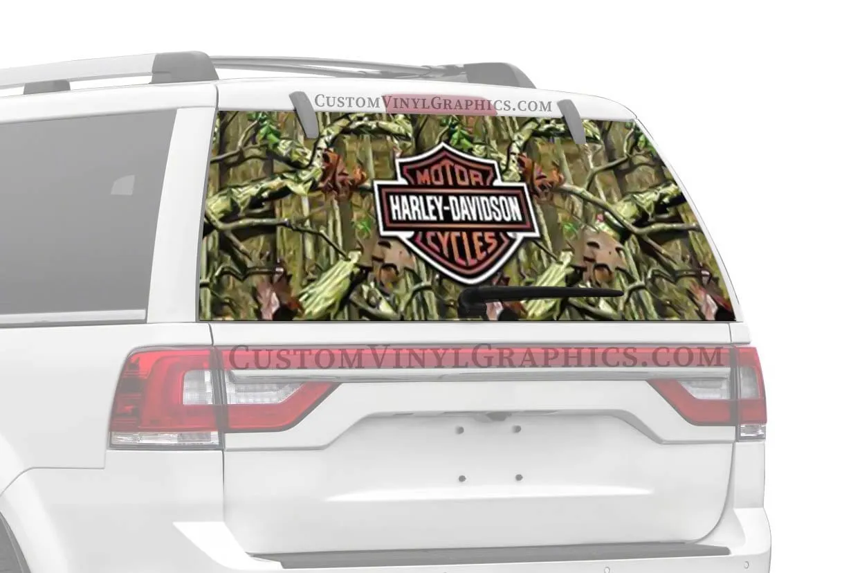 Mossy Oak Harley-Davidson Rear Window Decal
