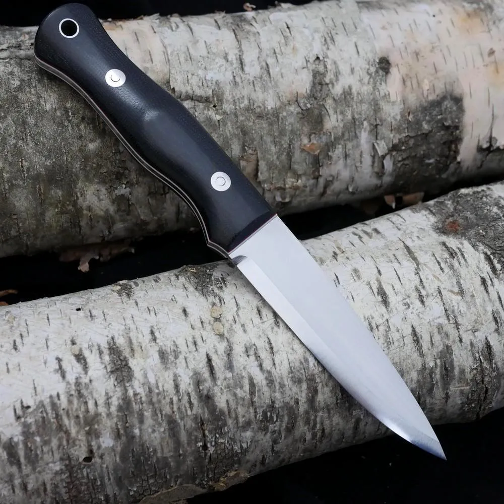 Mountaineer: Black Canvas, White & Red G10