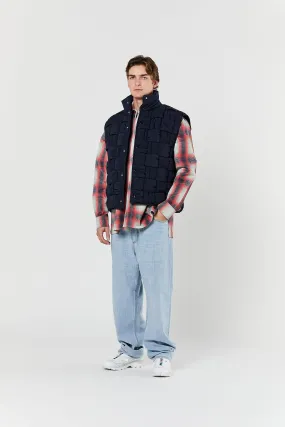 Navy Tech Nylon Gilet
