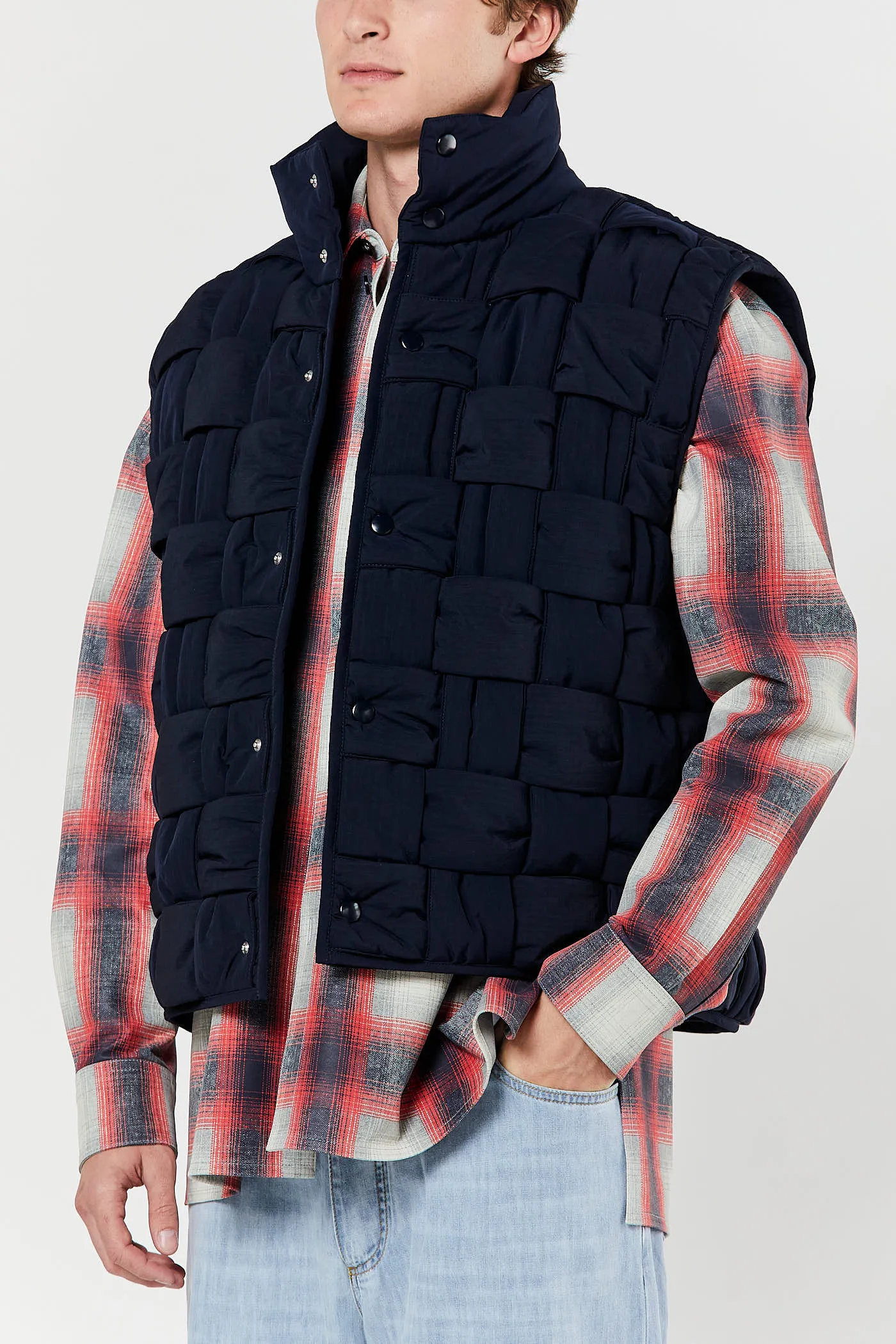 Navy Tech Nylon Gilet