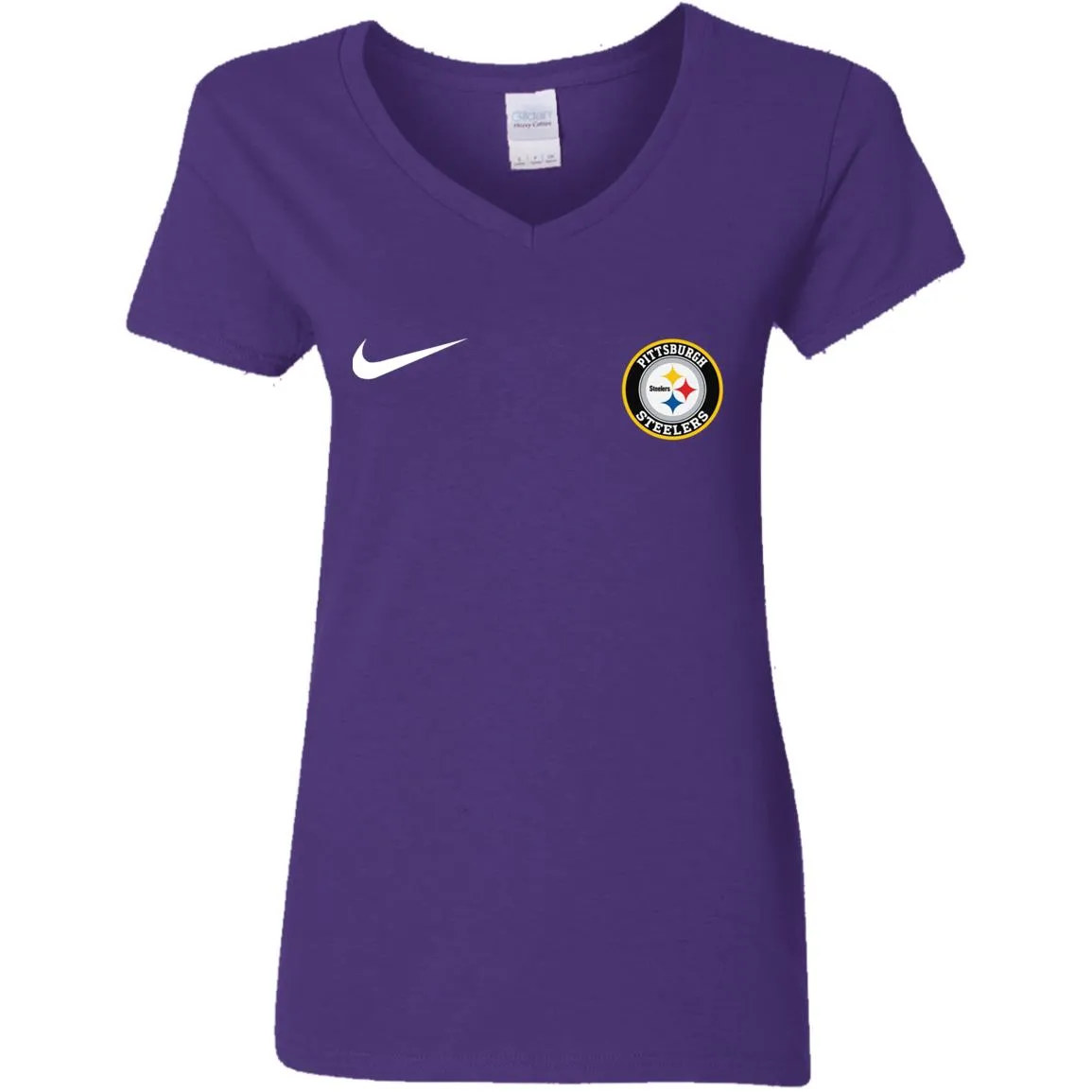 Nike Pittsburgh Steelers Nfl Football Women V-Neck T-Shirt