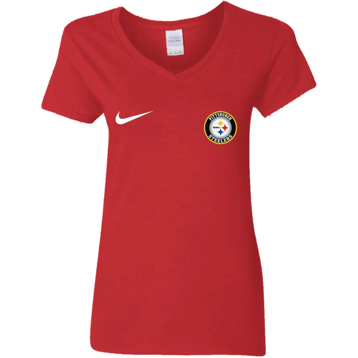 Nike Pittsburgh Steelers Nfl Football Women V-Neck T-Shirt