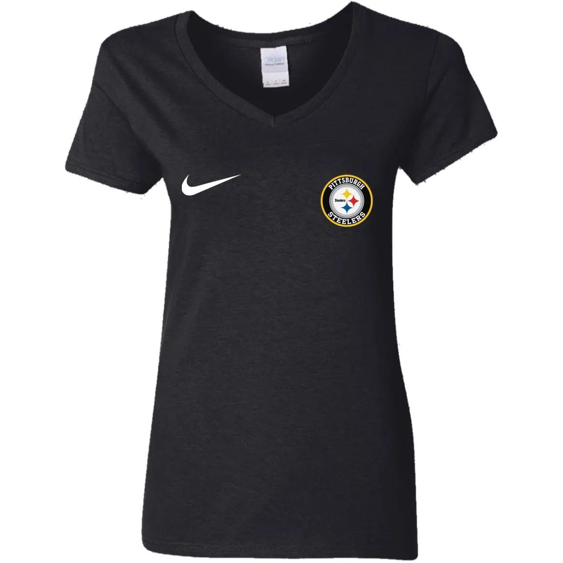 Nike Pittsburgh Steelers Nfl Football Women V-Neck T-Shirt