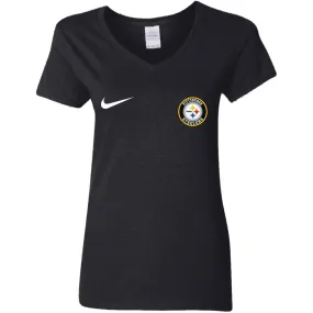 Nike Pittsburgh Steelers Nfl Football Women V-Neck T-Shirt