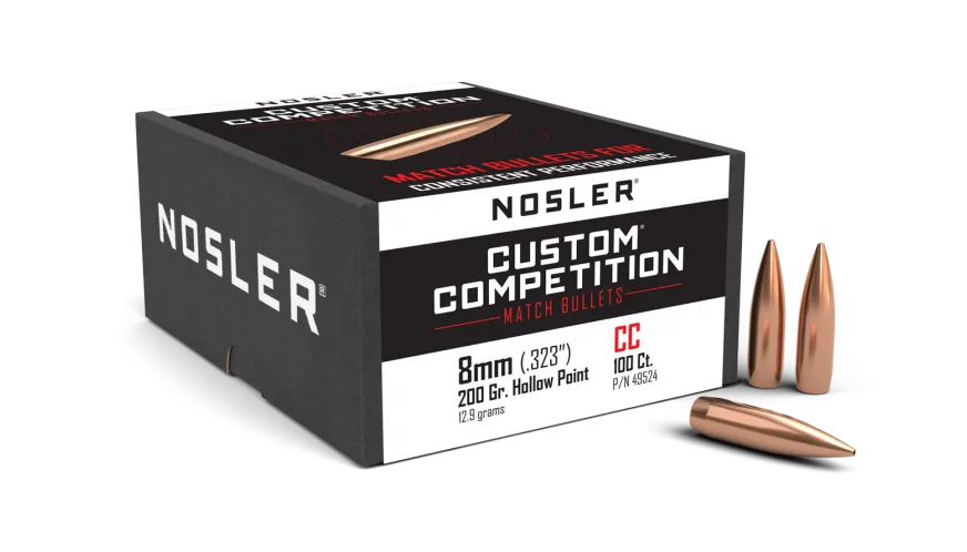 Nosler 8mm 200gr HPBT Projectiles - 100pk
