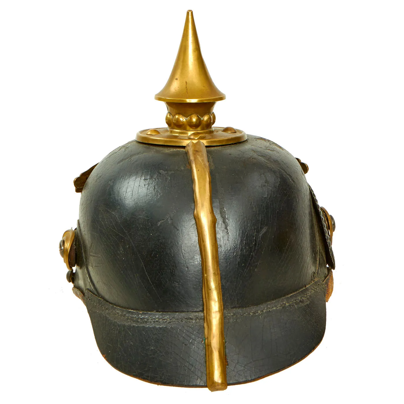 Original German Prussian M1871 Garde Infantry EM-NCO Pickelhaube Helmet- Dated 1887