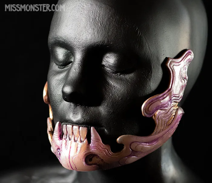 ORNATE MANDIBLE- HALF JAW MASK- TRANSLUCENT GLOW IN THE DARK