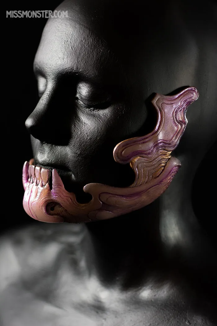 ORNATE MANDIBLE- HALF JAW MASK- TRANSLUCENT GLOW IN THE DARK