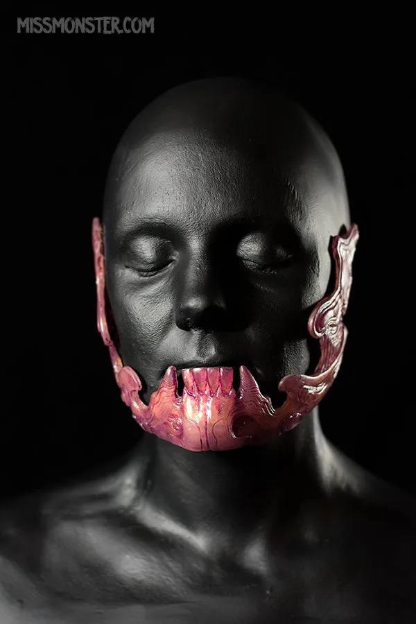 ORNATE MANDIBLE- HALF JAW MASK- TRANSLUCENT GLOW IN THE DARK