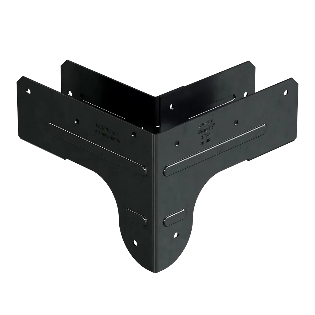 Outdoor Accents® ZMAX®, Black Rigid Tie® Corner Connector for 2x Joist, 2x4 Post
