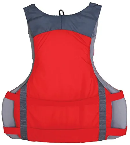 Oversize Fit Life Jacket/Personal Floatation Device, Red/Gray