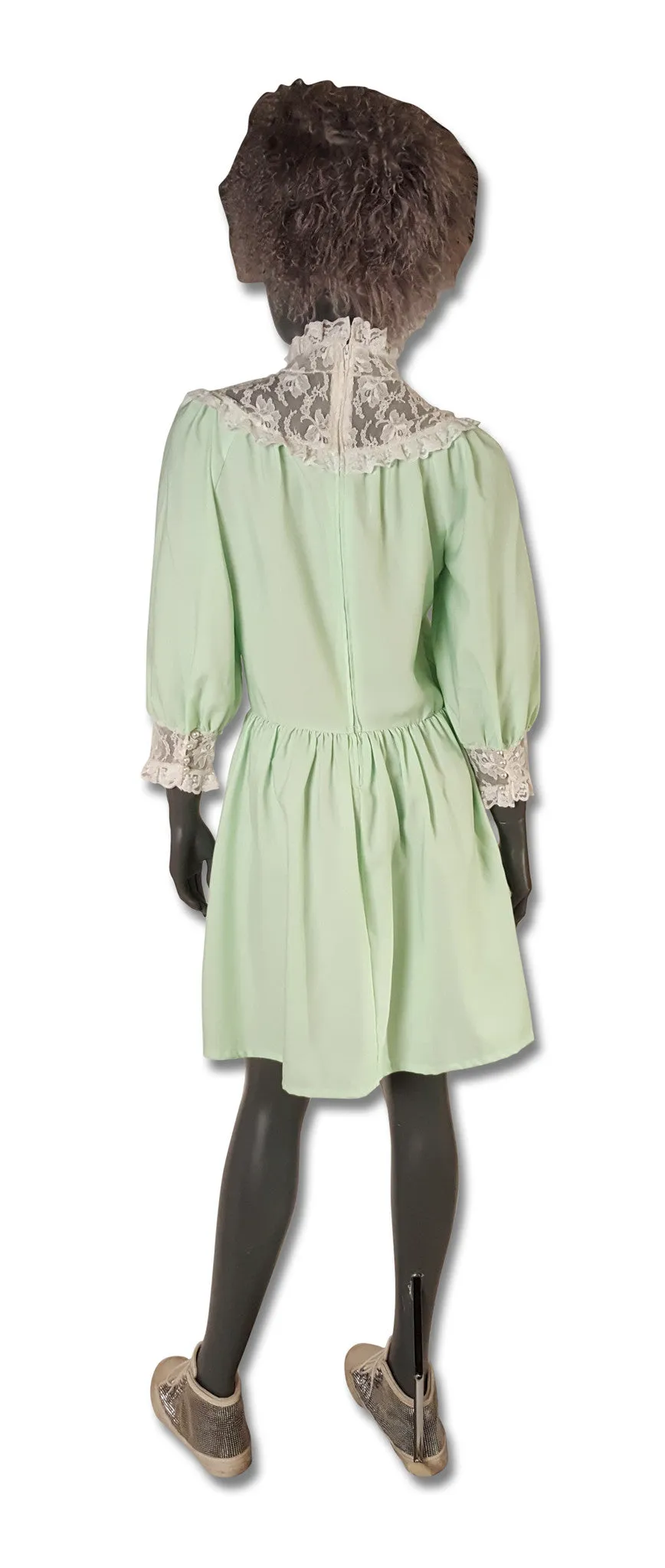 Pale Mint Pretty 1970s Dress
