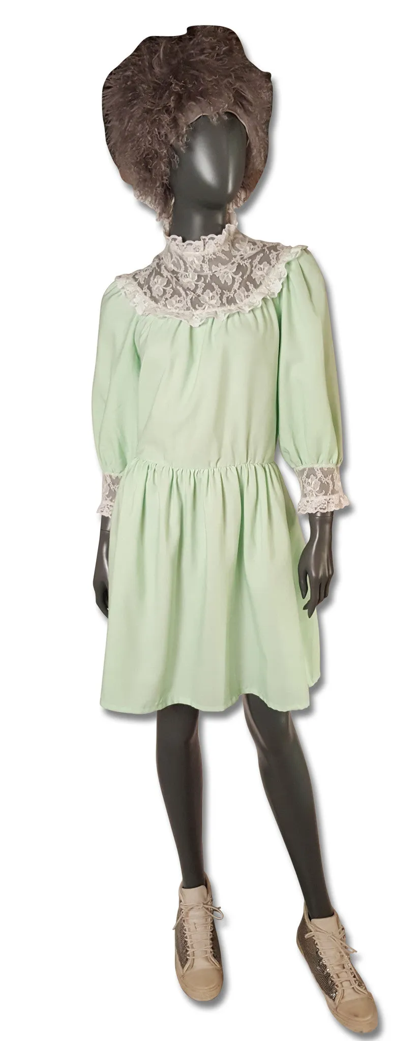 Pale Mint Pretty 1970s Dress