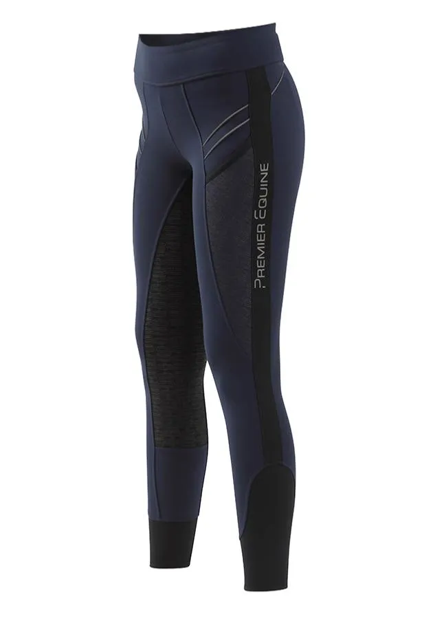 PE Ronia Ladies Gel Pull On Riding Tights (phone pocket) - grey, navy, burgundy