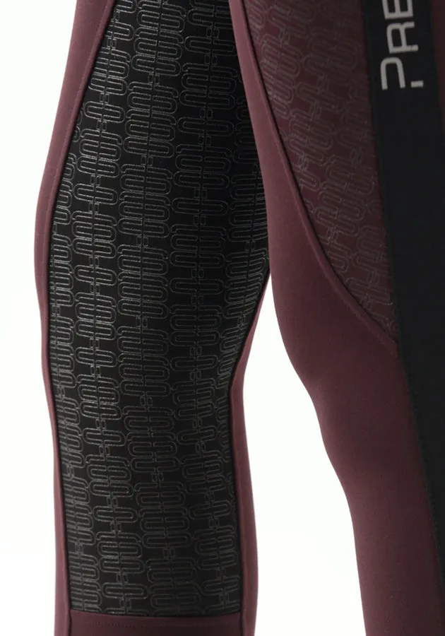 PE Ronia Ladies Gel Pull On Riding Tights (phone pocket) - grey, navy, burgundy