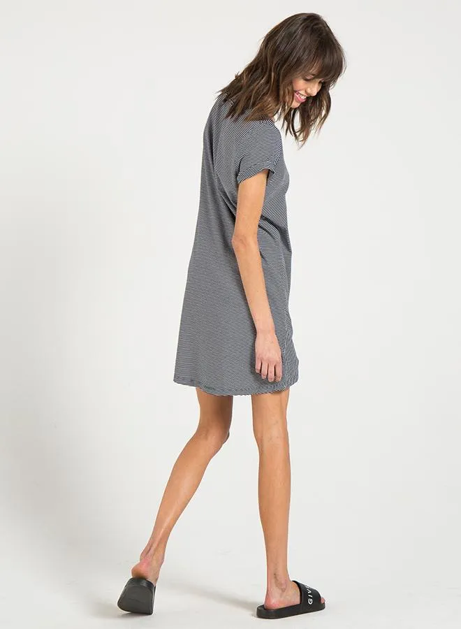 PHILANTHROPY- Morrison Dress Navy White Stripe