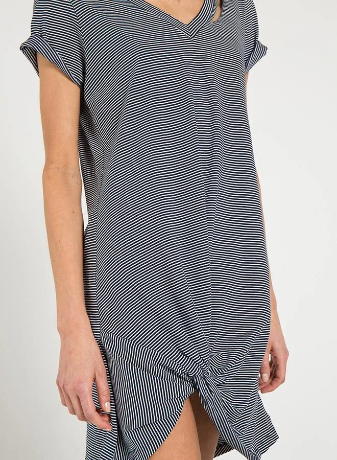 PHILANTHROPY- Morrison Dress Navy White Stripe