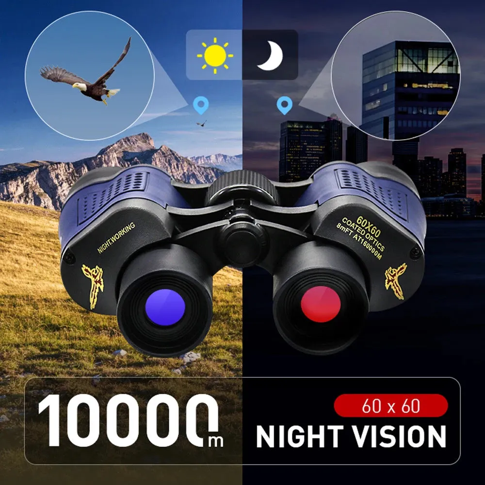 Professional Powerful Marine and Hunting Binoculars 60X60 Optics Telescope With Low Light Night Vision by APEXEL