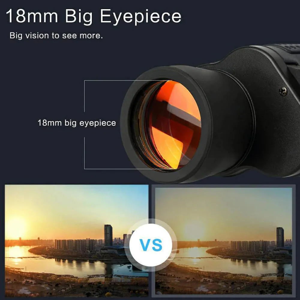 Professional Powerful Marine and Hunting Binoculars 60X60 Optics Telescope With Low Light Night Vision by APEXEL