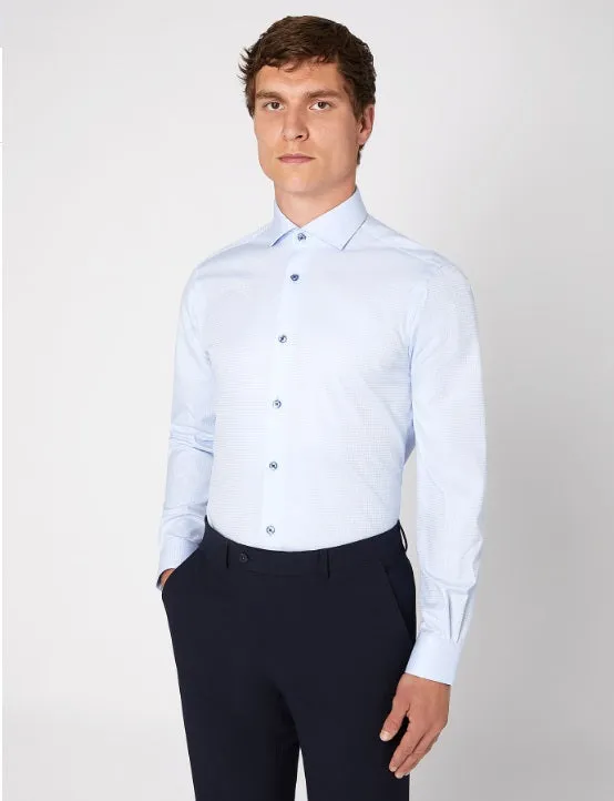Remus Uomo Frank Tapered Fit Long Sleeve Formal Shirt- Sky Blue