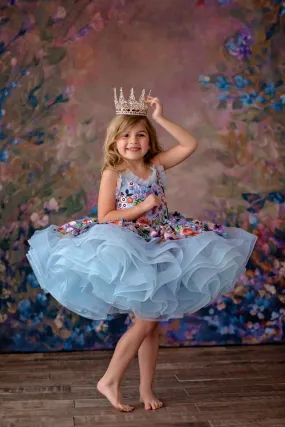 Retired rental "Camille" - Petal Length in Periwinkle ( 4 Year - Petite 5 Year)