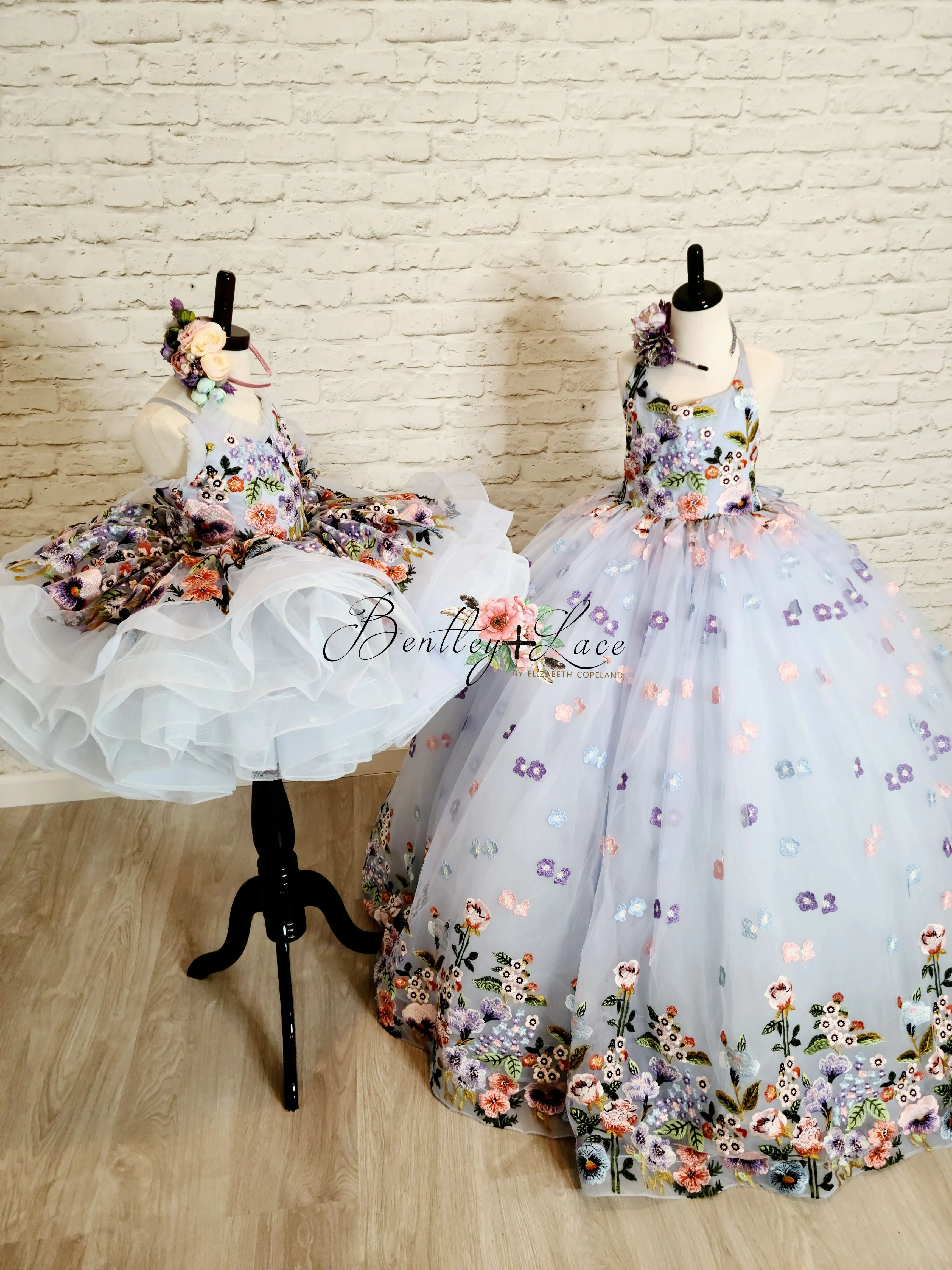 Retired rental "Camille" - Petal Length in Periwinkle ( 4 Year - Petite 5 Year)