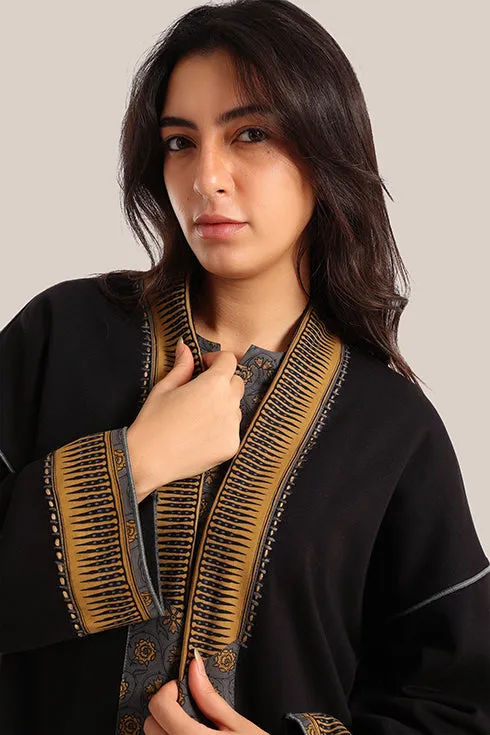 Reversible embroidered cotton coat