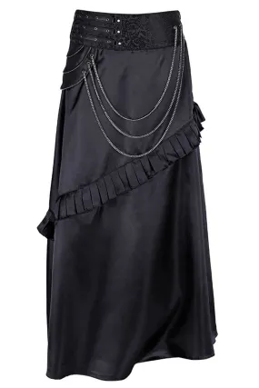 Rowland Black Steampunk Layered Skirt