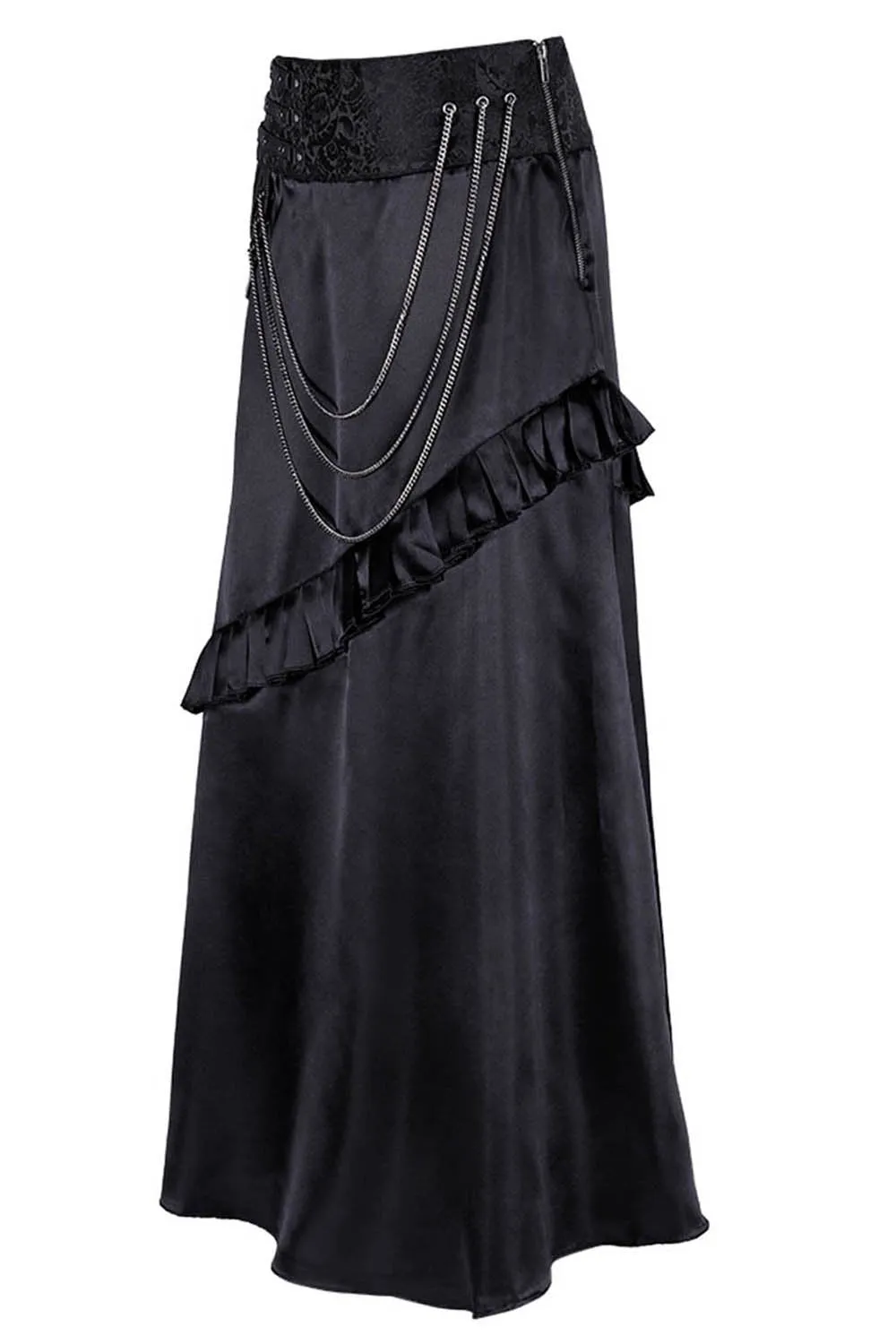 Rowland Black Steampunk Layered Skirt