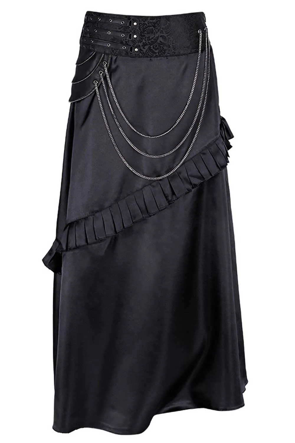 Rowland Black Steampunk Layered Skirt