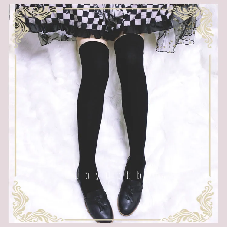 Ruby Rabbit~Pure Color Knee Socks Multicolors