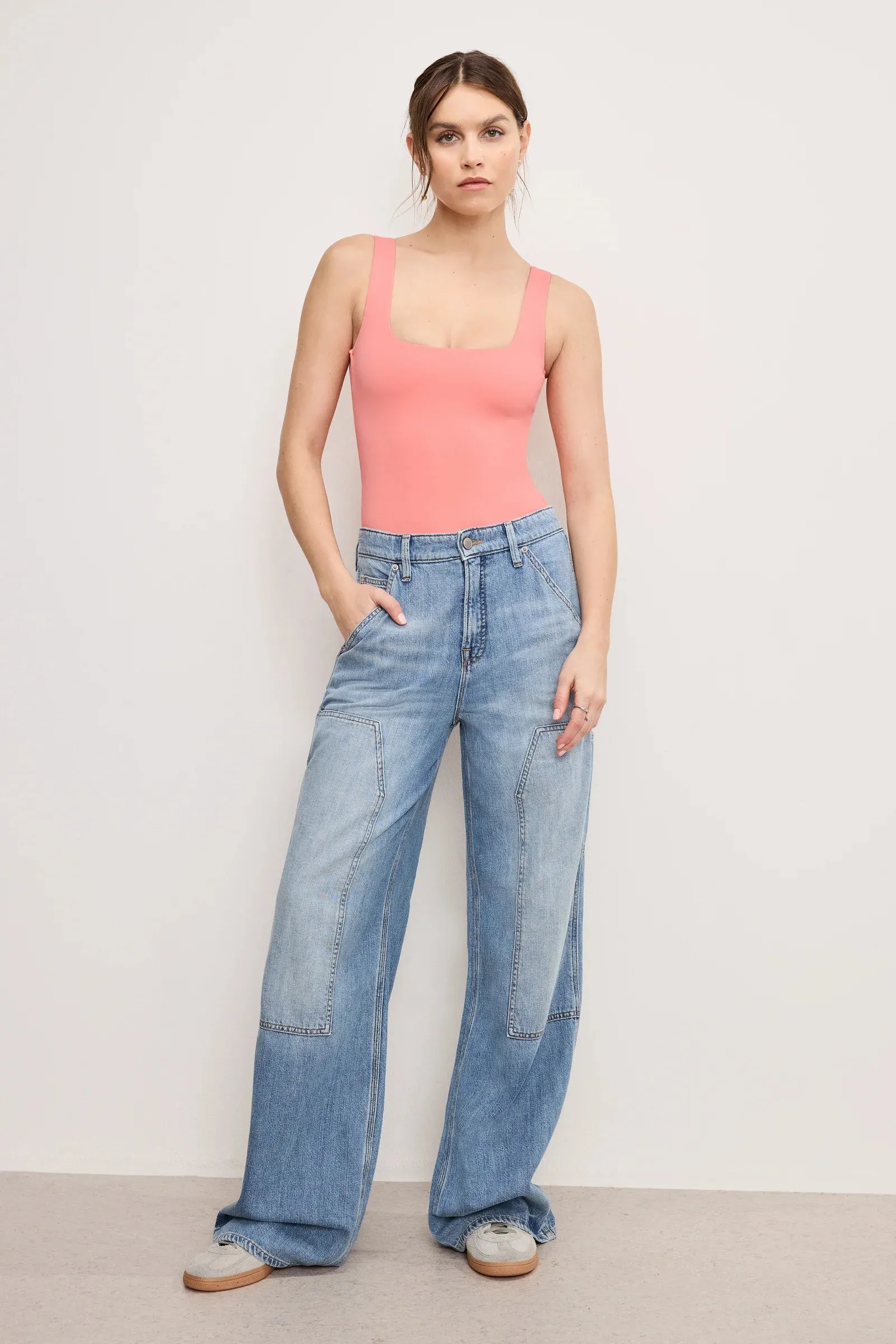 Scuba Modern Tank Bodysuit Coral - Good American
