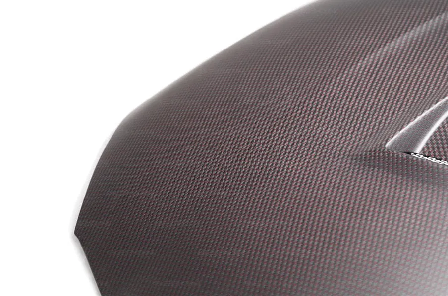 Seibon 2020  Toyota Supra GR A90 TS-Style Red Dry Carbon Hood (seiHD20TYSUP-TS-DRY-RC)