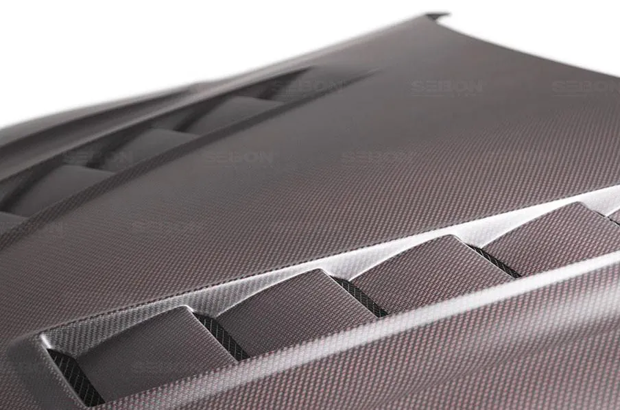 Seibon 2020  Toyota Supra GR A90 TS-Style Red Dry Carbon Hood (seiHD20TYSUP-TS-DRY-RC)