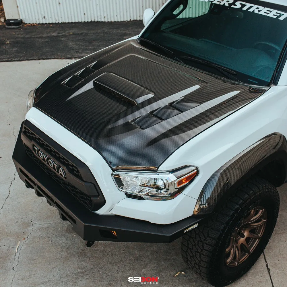 Seibon Carbon TS-Style Carbon Fiber Hood For Tacoma (2016-2023)