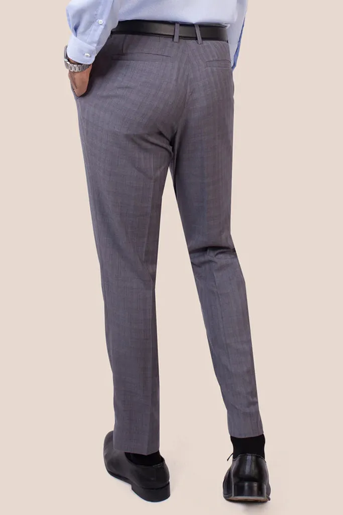 SHARP GREY TWILL CHECK